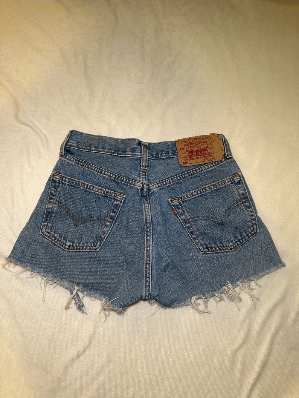 Vintage Levi’s 501 Distressed Cutoff Denim Shorts Made in USA W29
